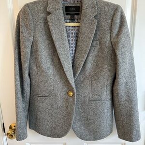 J. Crew Gray Blazer with Notched Lapels and Tailored Fit